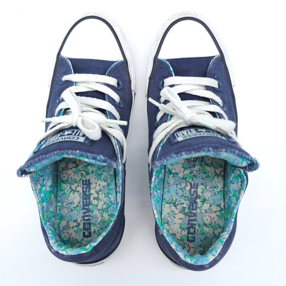 Converse All Star Low Top Sneakers Women US 6 Blue Canvas Lace Up Shoes - Picture 10 of 16